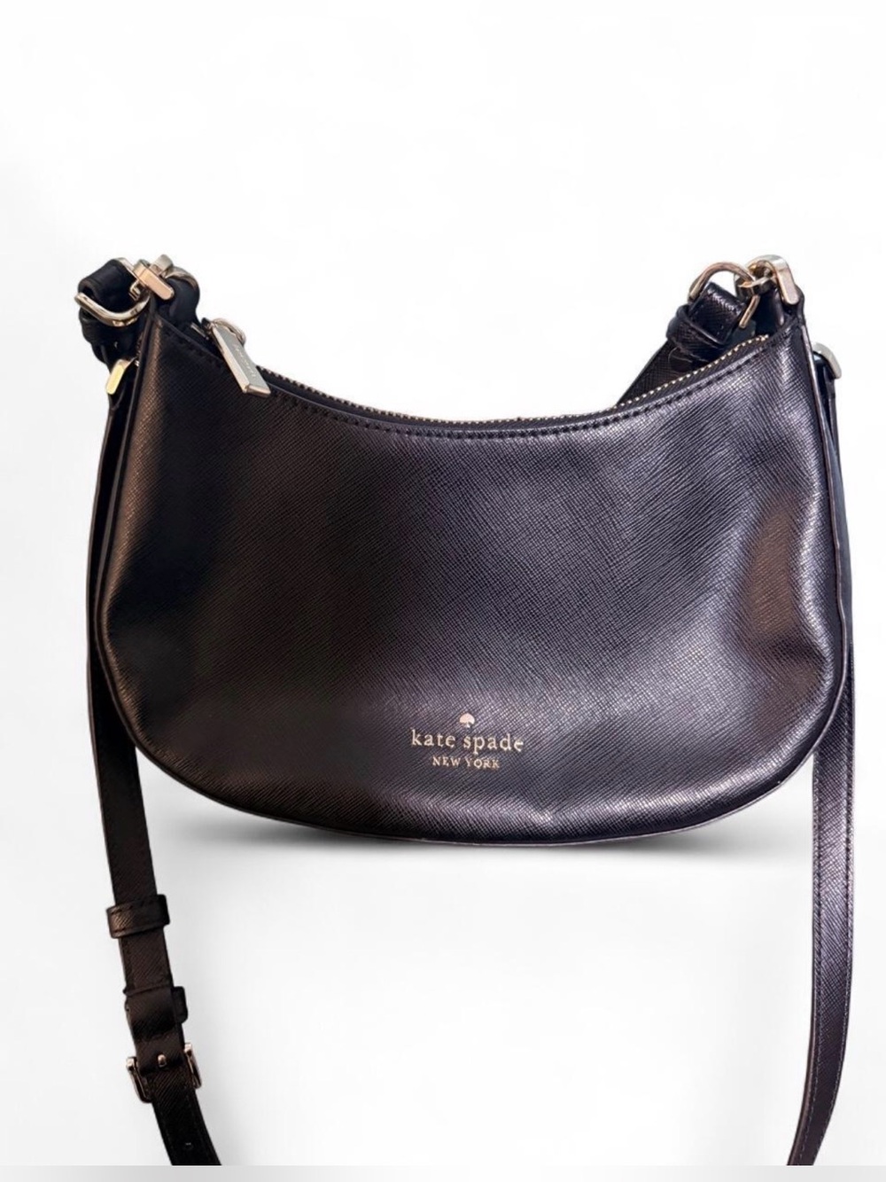 kate spade New York Black Saffiano Leather Crossbody Bag
